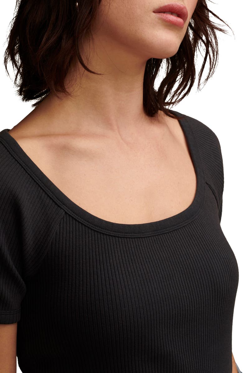 Lucky Brand Rib Scoop Neck T-Shirt, Alternate, color,