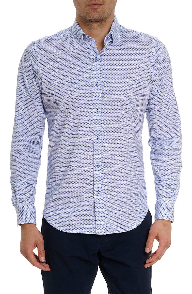 Robert Graham Brexton Knit Button-Up Shirt, Main, color,