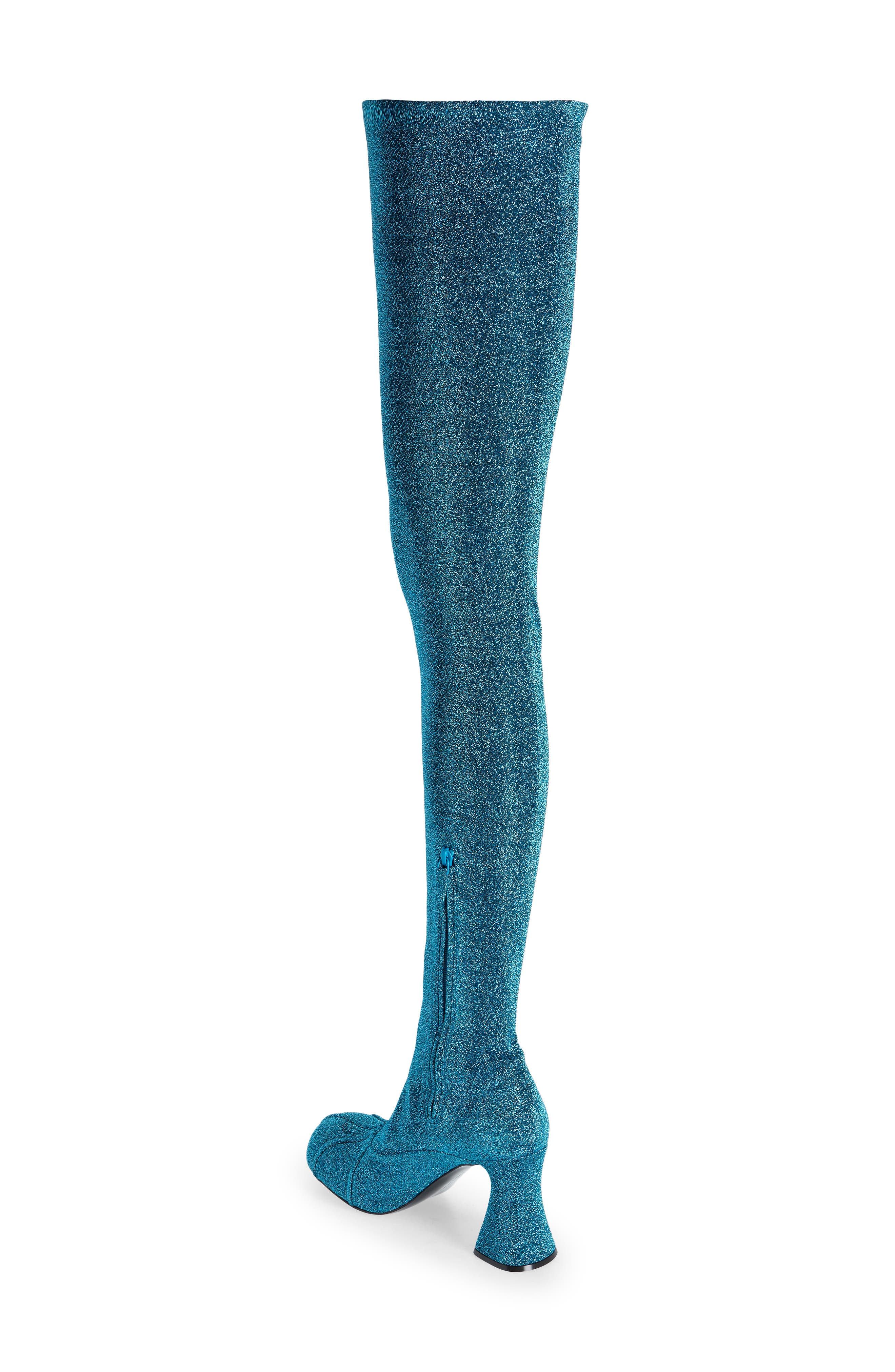 Duck City Metallic Over the Knee Boot, Alternate, color, BLUE LAGOON