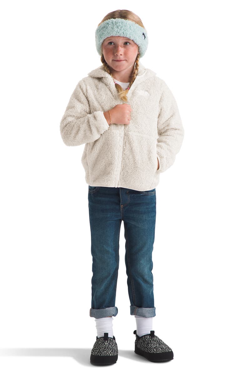 The North Face Kids' Campshire Ear Appliqué Fleece Zip Hoodie, Alternate, color, White Dune
