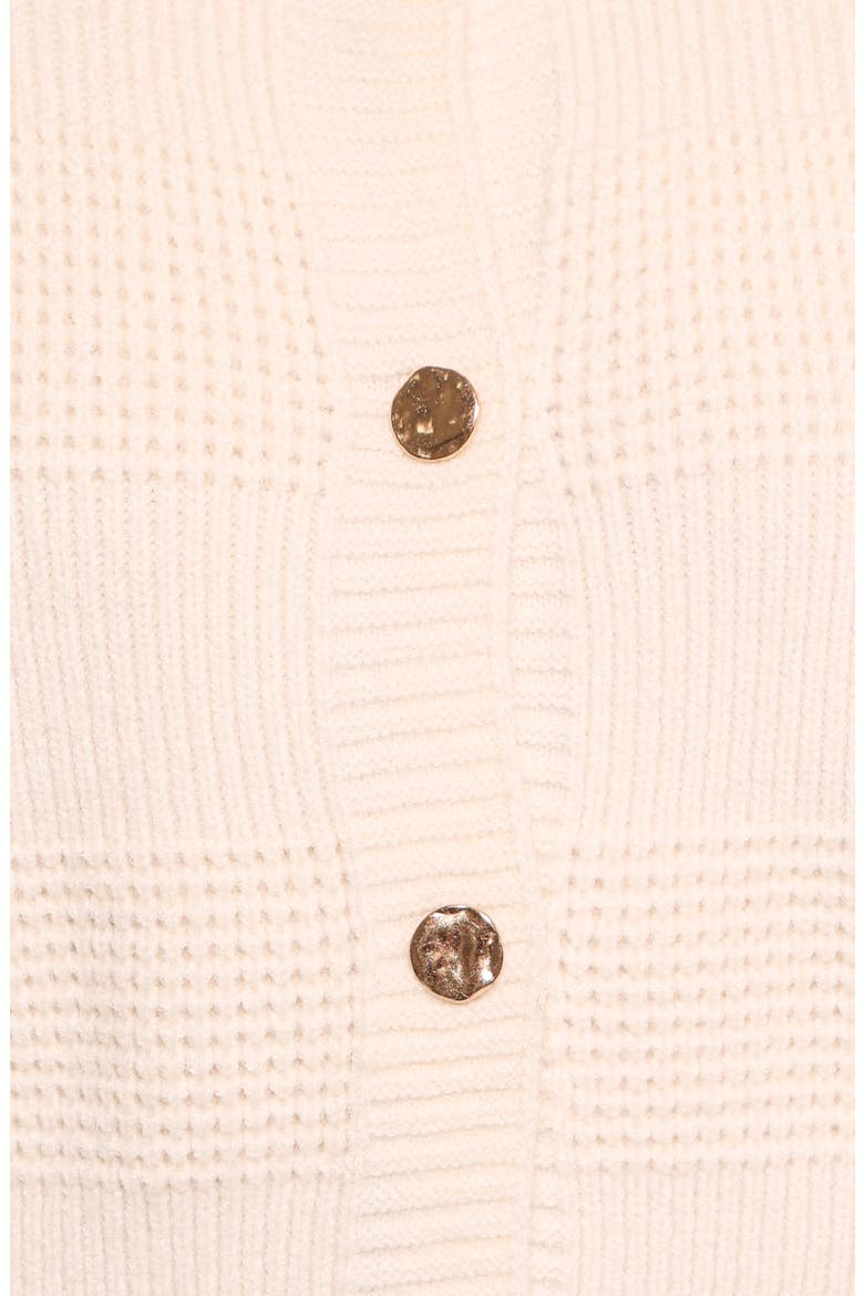 Verago Mixed Stitch Cardigan, Alternate, color, CREAM