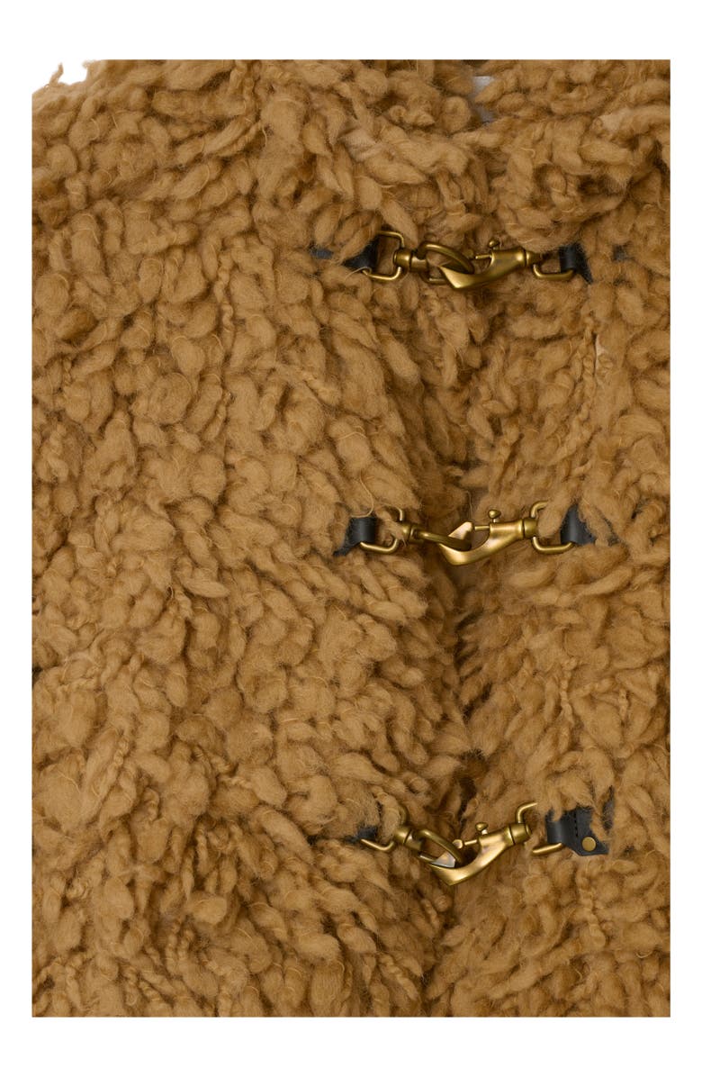 Burberry Cropped Wool Blend Fringe Jacket, Alternate, color, 