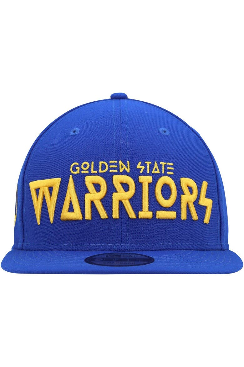 Men's New Era Royal Golden State Warriors Rocker 9FIFTY Snapback Hat, Alternate, color, Royal