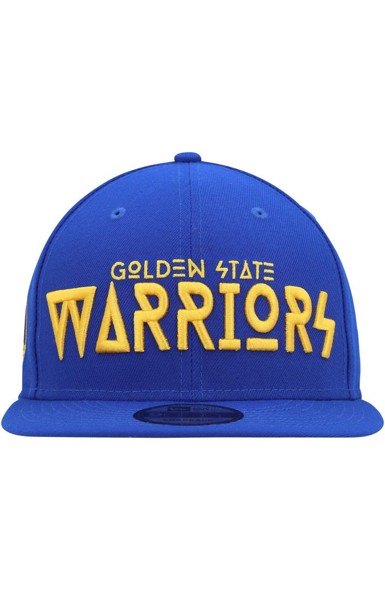 New Era Men's New Era Royal Golden State Warriors Rocker 9FIFTY Snapback Hat, Alternate, color, 