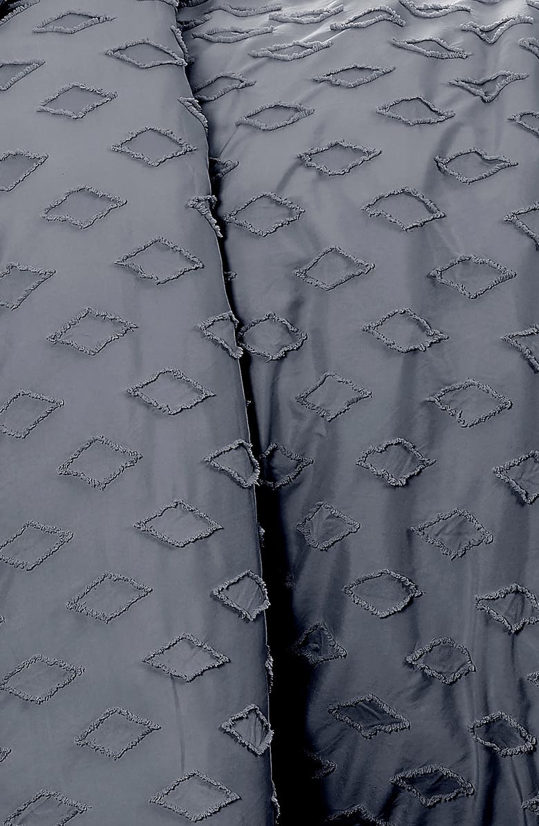 SOUTHSHORE FINE LINENS Delta Clipped Jacquard Duvet Cover Set, Alternate, color, Slate