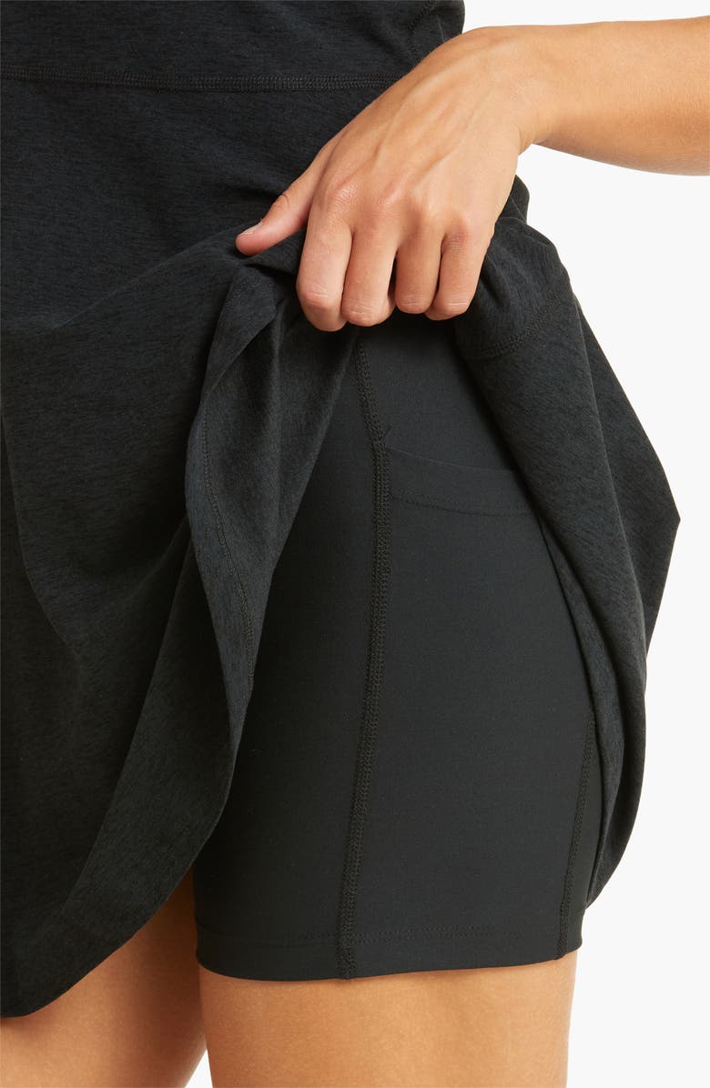 Beyond Yoga Movement Space Dye Sport Minidress, Alternate, color, Darkest Night