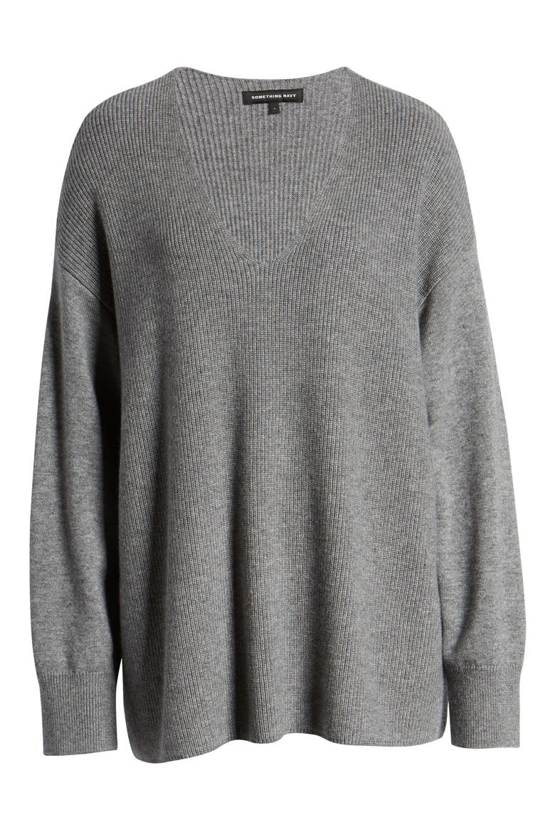 Slouchy Sweater (Nordstrom Exclusive), Alternate, color, GREY DARK HEATHER
