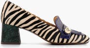 Chie Mihara Zebra print patent leather buckle pump