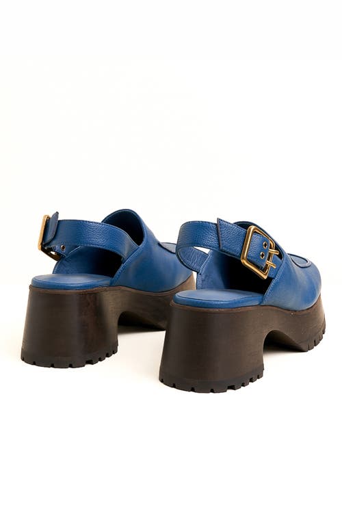 Charlotte Stone Carlos Slingback Platform Clog In Blue