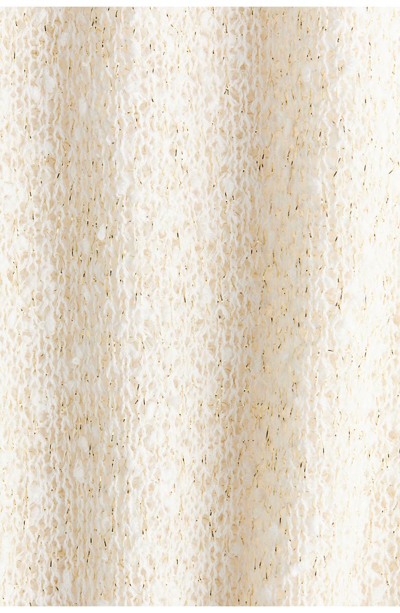 H&M Glittery Knitted Trousers, Alternate, color, Cream