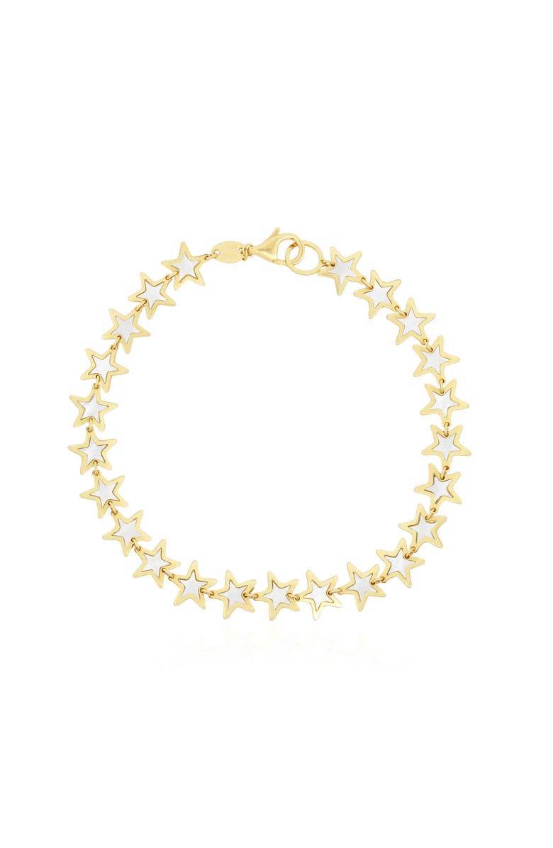 The Lovery Fine Jewelry Mother of Pearl Star Bracelet, Main, color, Mother Of Pearl