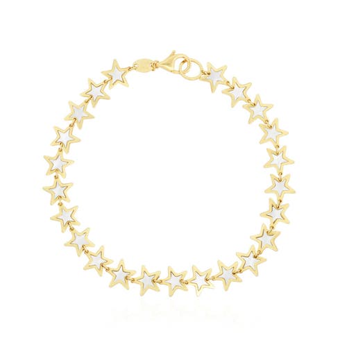 The Lovery Fine Jewelry Mother Of Pearl Star Bracelet In Gold