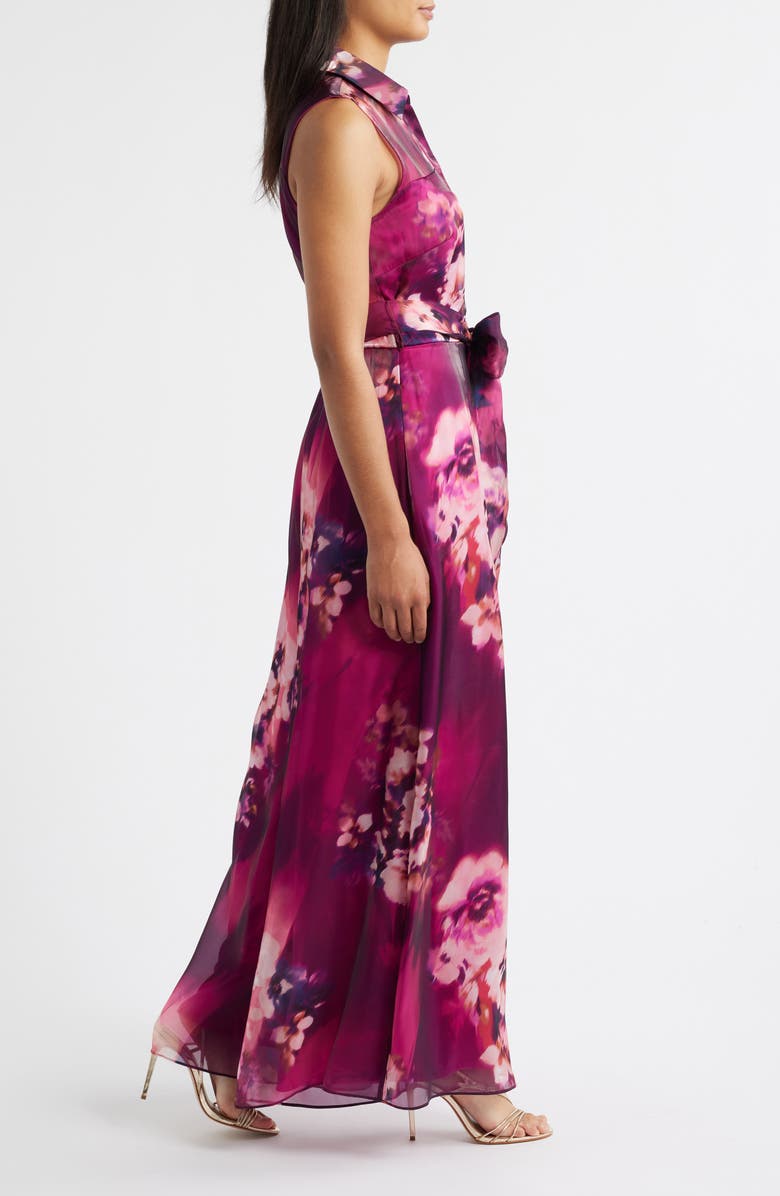 Julia Jordan Floral Sleeveless Wide Leg Jumpsuit, Alternate, color, Purple Multi