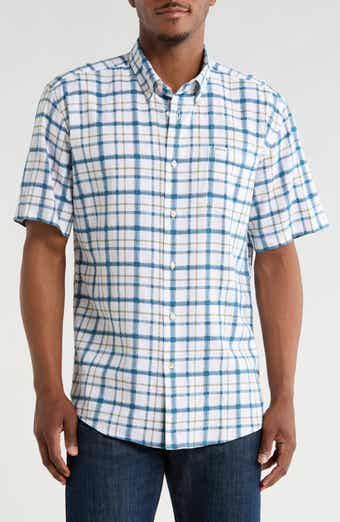 Glover Short Sleeve Linen & Cotton Blend Button-Up Shirt