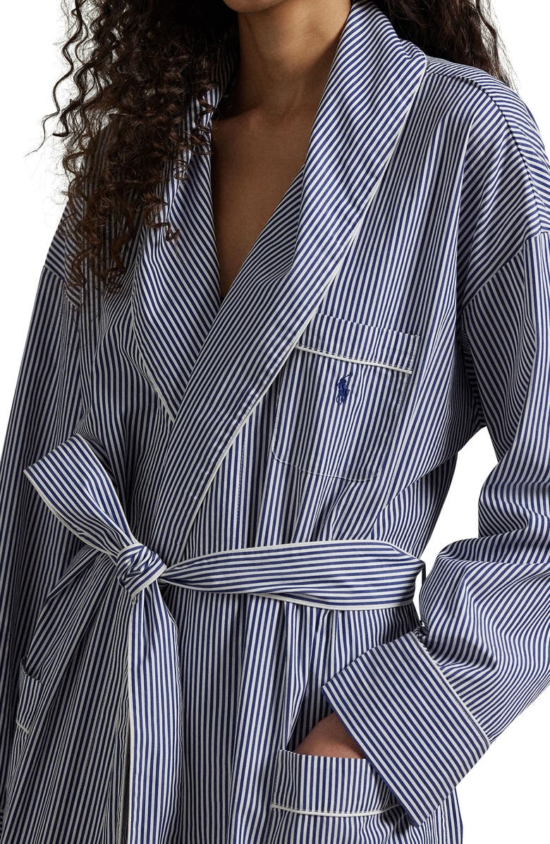Polo Ralph Lauren Heritage Stripe Cotton Blend Robe, Alternate, color, 