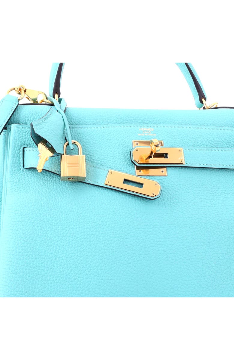 Pre-Owned Hermes Kelly Handbag Blue Togo with Gold Hardware 28, Alternate, color, Bleu Atoll