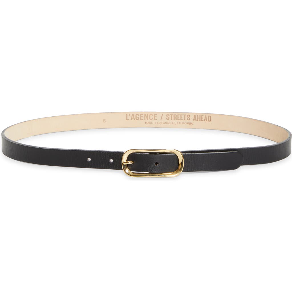 L'agence Leya Leather Belt In Black