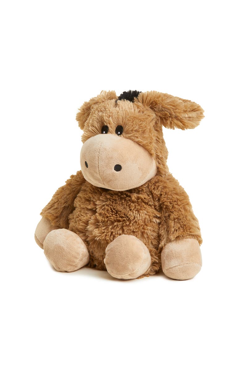 Warmies Donkey Plush Toy, Main, color, Medium Brown