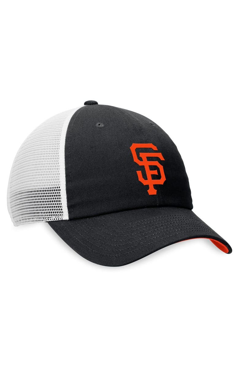Nike Men's Nike Black/White San Francisco Giants Heritage86 Lightweight Unstructured Adjustable Trucker Hat, Alternate, color,