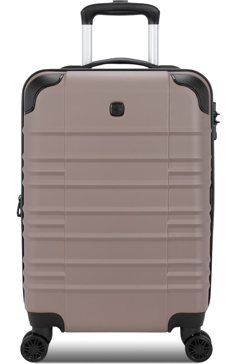 SWISSGEAR 20-Inch Hardside Spinner Carry-On Luggage, Main, color, Cinder