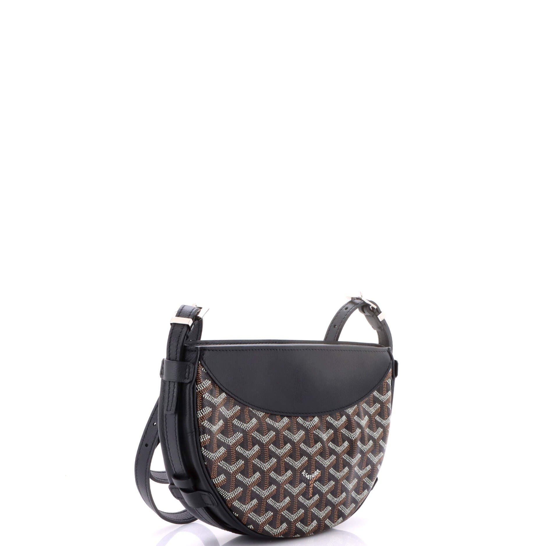 Pre-Owned Goyard Hirondelle Shoulder Bag Coated Canvas and Leather, Alternate, color, Black