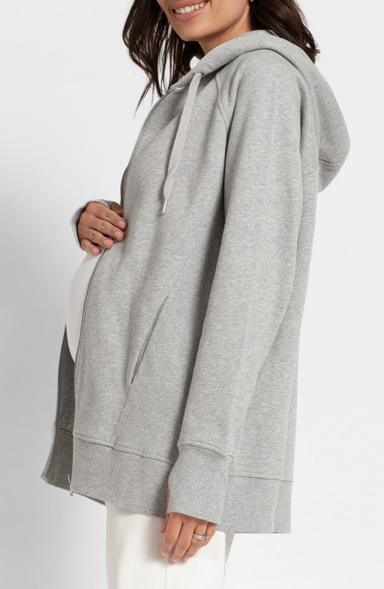 Seraphine 3-in-1 Maternity Zip Hoodie, Alternate, color, 