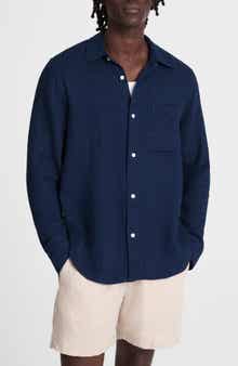 Madewell Indigo Dyed Cotton Button-Up Shirt