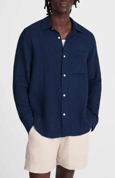 Madewell Indigo Dyed Cotton Button-Up Shirt