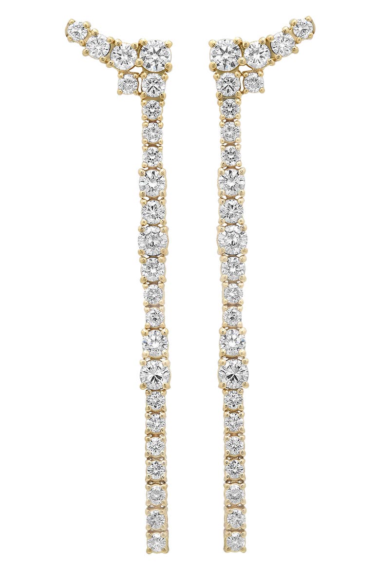Flexion 18k Gold Diamond Drop Earrings, Main, color, 18K YELLOW GOLD