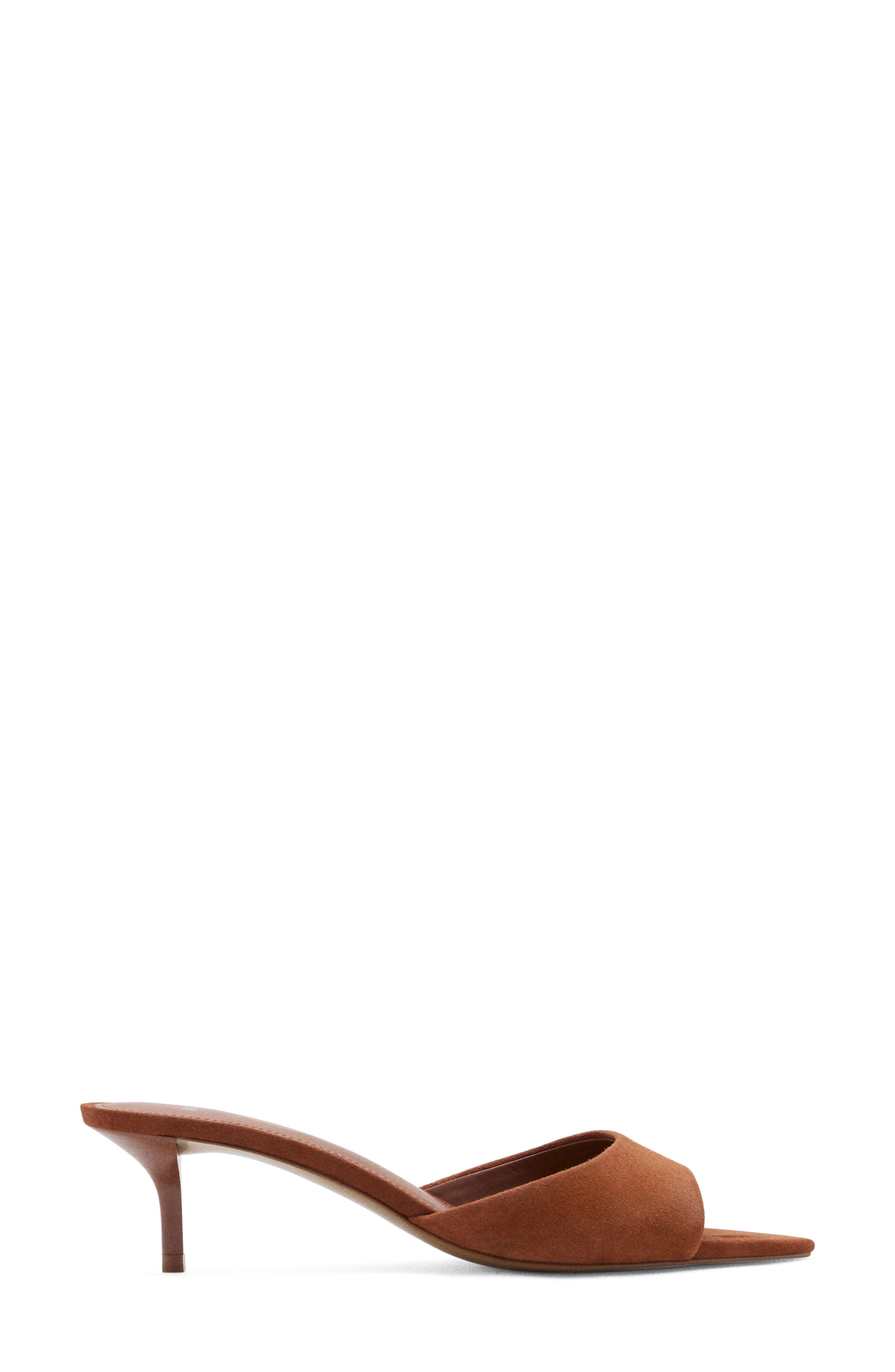 MANGO Kitten Heel Sandal, Alternate, color, Burnt Orange