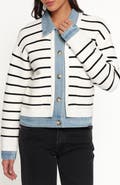 Petal & Pup Uma Denim Collar Cardigan