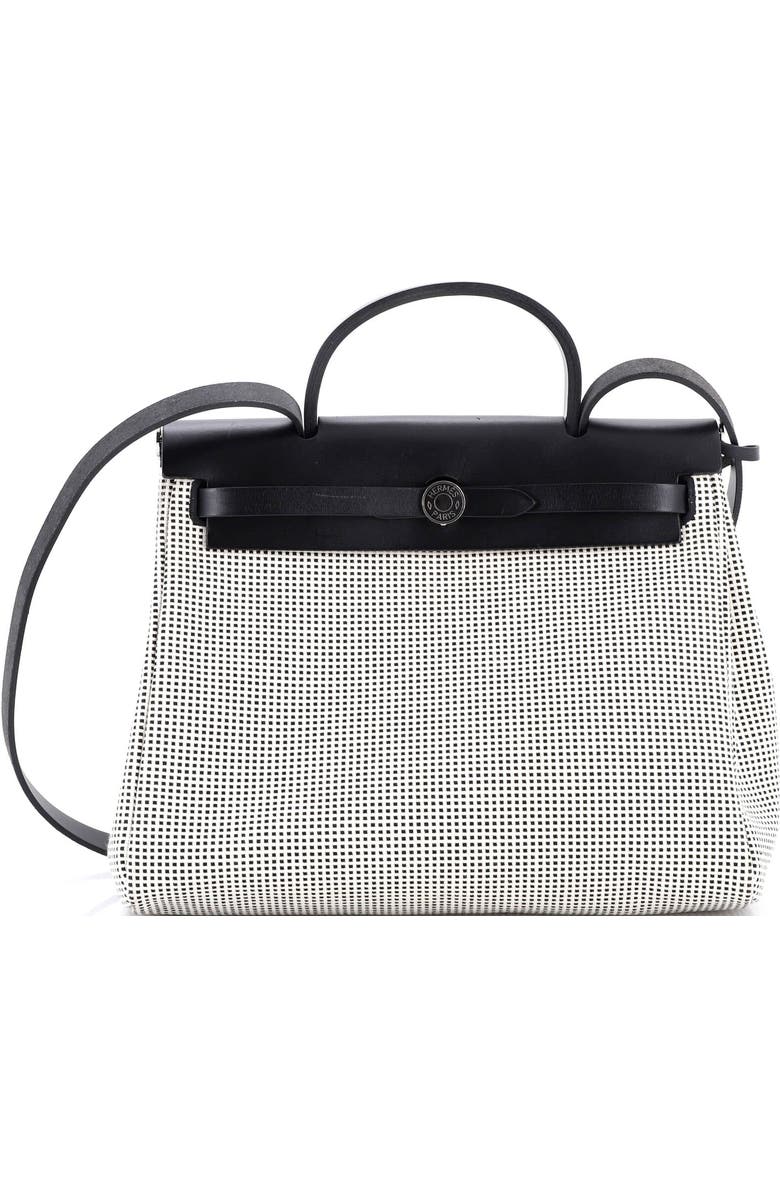 Pre-Owned Hermes Herbag Zip Criss Viking Toile and Leather 31, Main, color, Noir