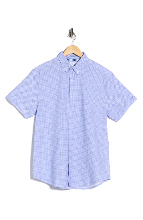 DENIM AND FLOWER DENIM AND FLOWER GINGHAM PRINT SHORT SLEEVE BUTTON-DOWN SHIRT