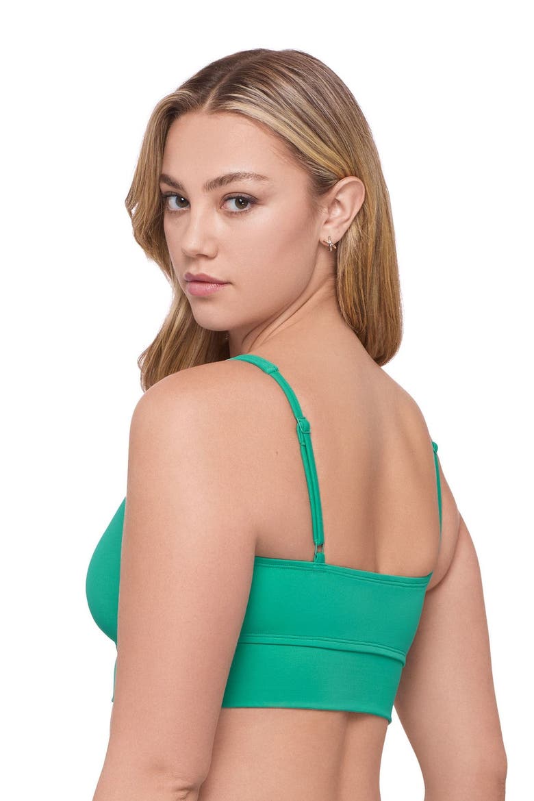 Supportive and Sculpting U-Wire Adjustable Midkini Swimsuit Top, Alternate, color, Jade