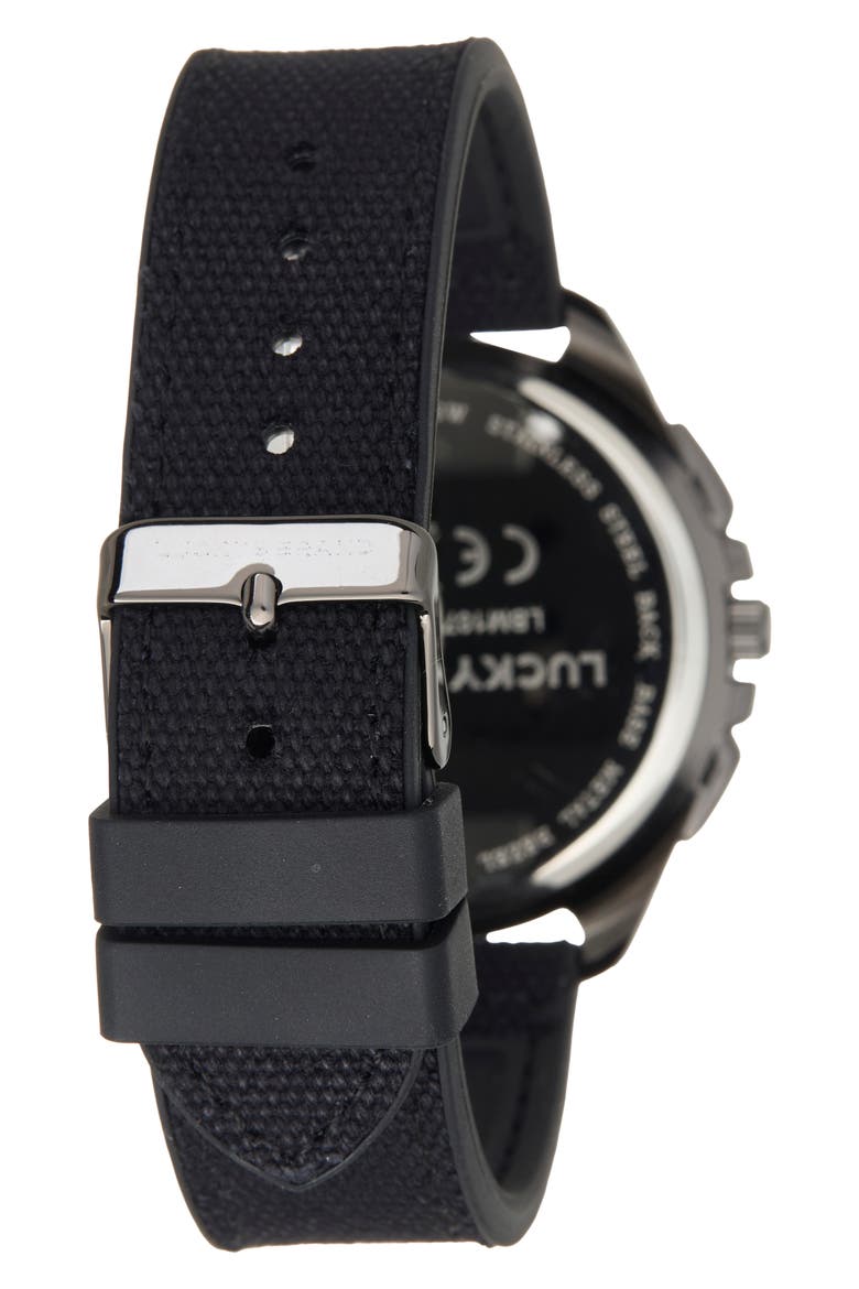 Canvas Strap Watch, Alternate, color, GUNMETAL/ BLACK