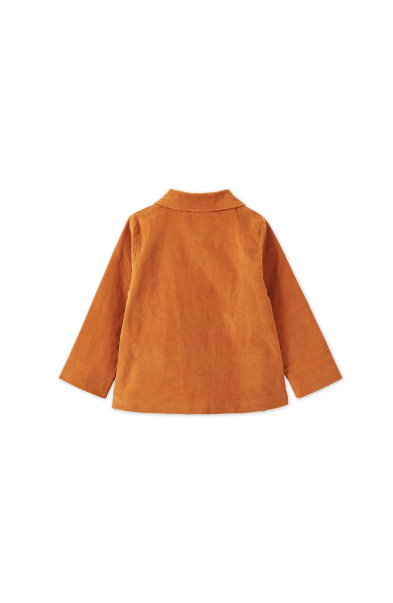 Vild House of Little Organic Cotton Velvet Jacket, Alternate, color, Raw Sienna