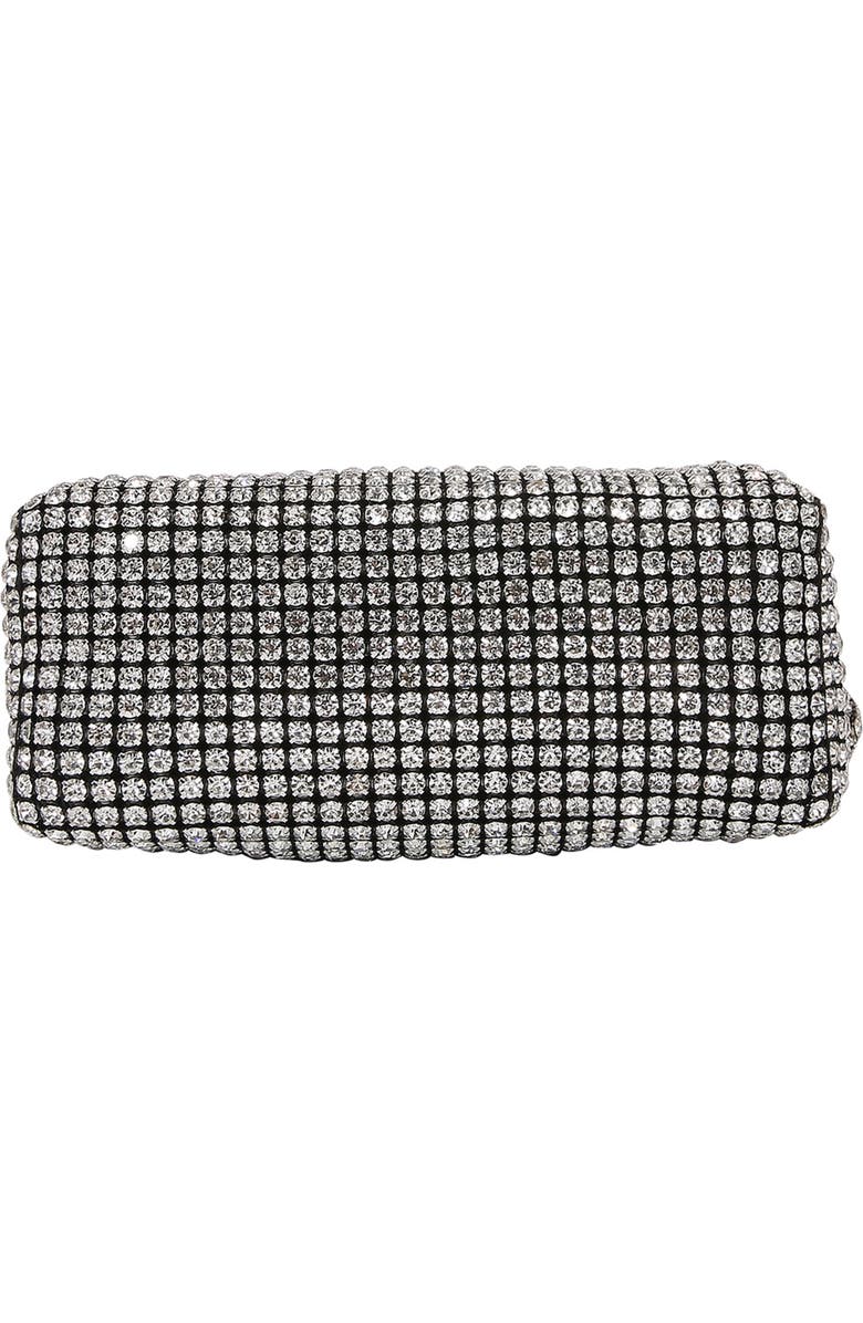 BERNESS Rhinestone Rectangular Shoulder Bag, Alternate, color, Silver