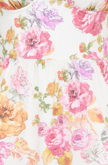Elia Floral Stretch Cotton Blend Corset Sundress