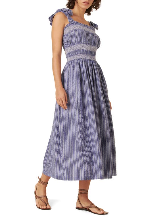 NOBODY'S CHILD NOBODY'S CHILD MARISSA STRIPE ORGANIC COTTON MIDI SUNDRESS 