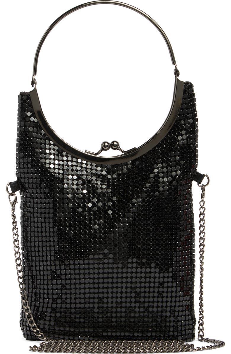 Olga Berg Gigi Mesh Frame Handle Clutch, Alternate, color,