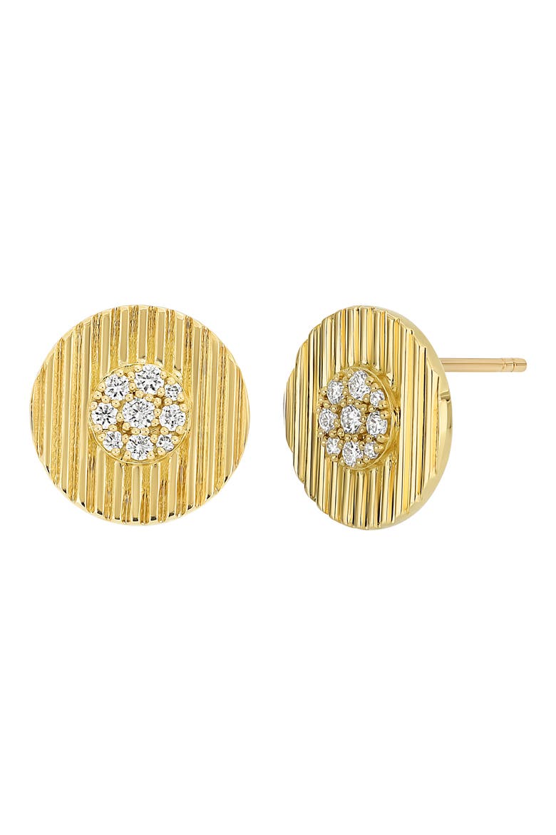Cleo Diamond Stud Earrings, Main, color, 18KY GOLD