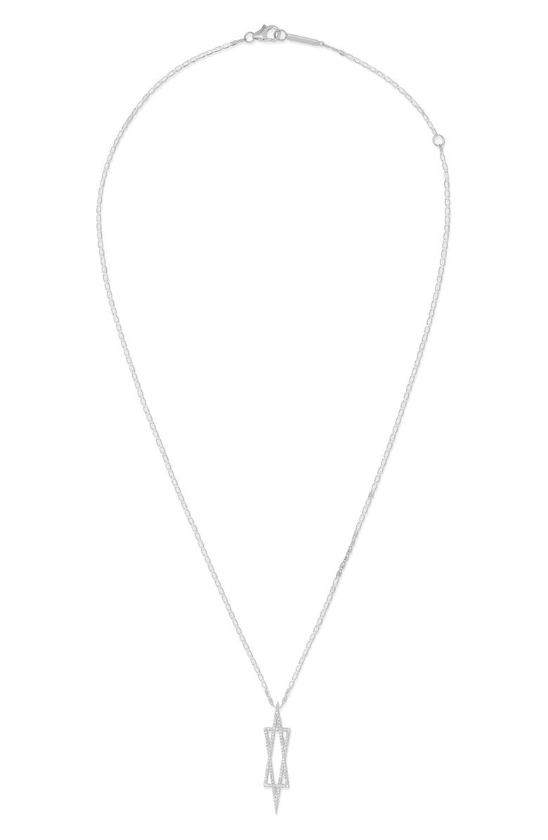 LANA Affinity 14K Gold Diamond Star of David Pendant Necklace, Main, color, White Gold