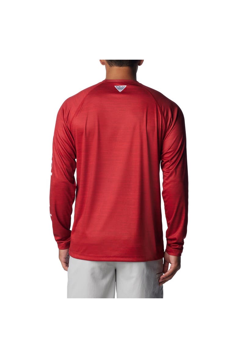 Men's Columbia  Crimson Alabama Crimson Tide PFG Terminal Tackle Omni-Shade Raglan Long Sleeve T-Shirt, Alternate, color, Crimson