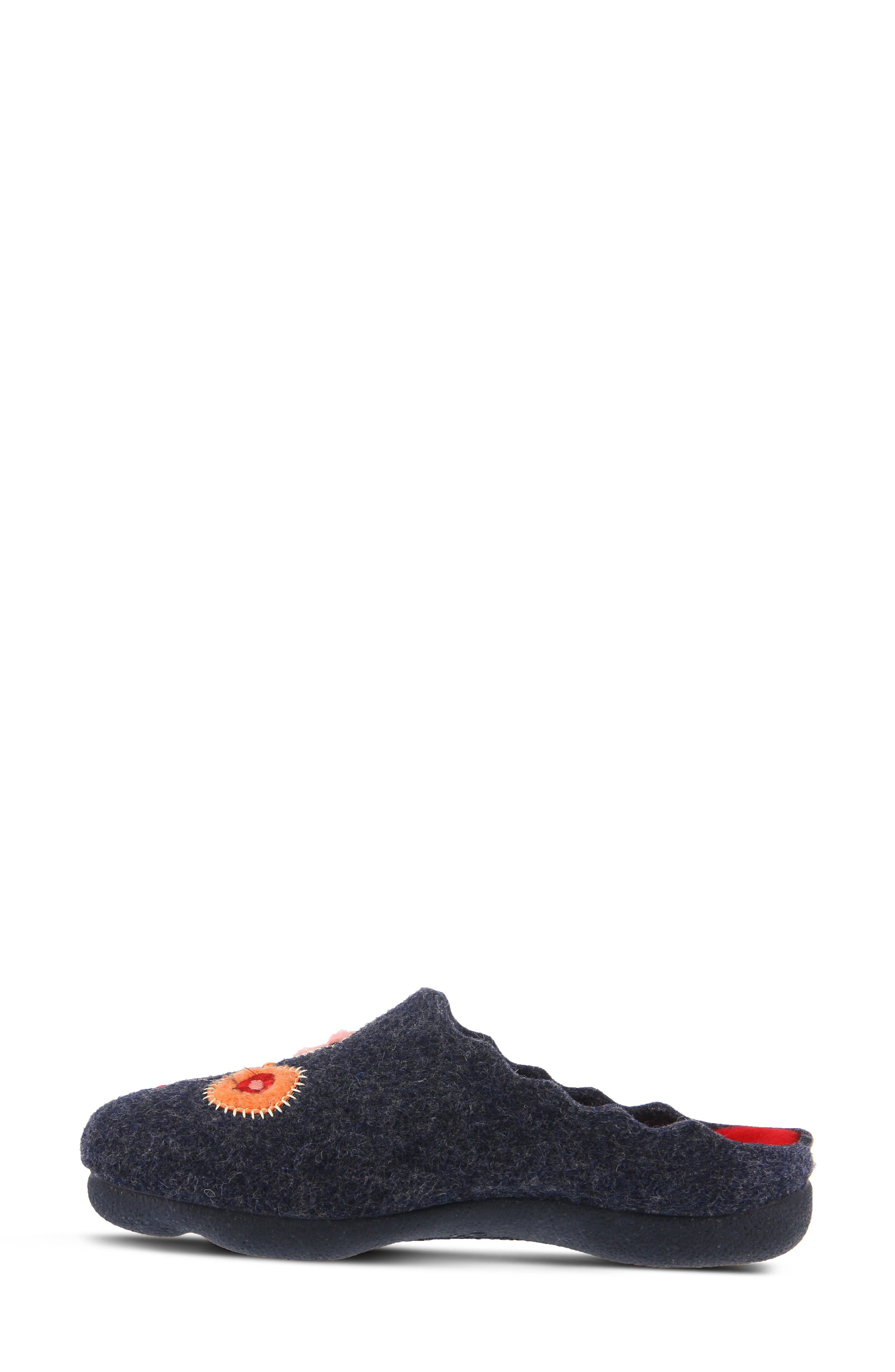 Flexus by Spring Step Wildflower Scuff Slipper, Alternate, color, Navy