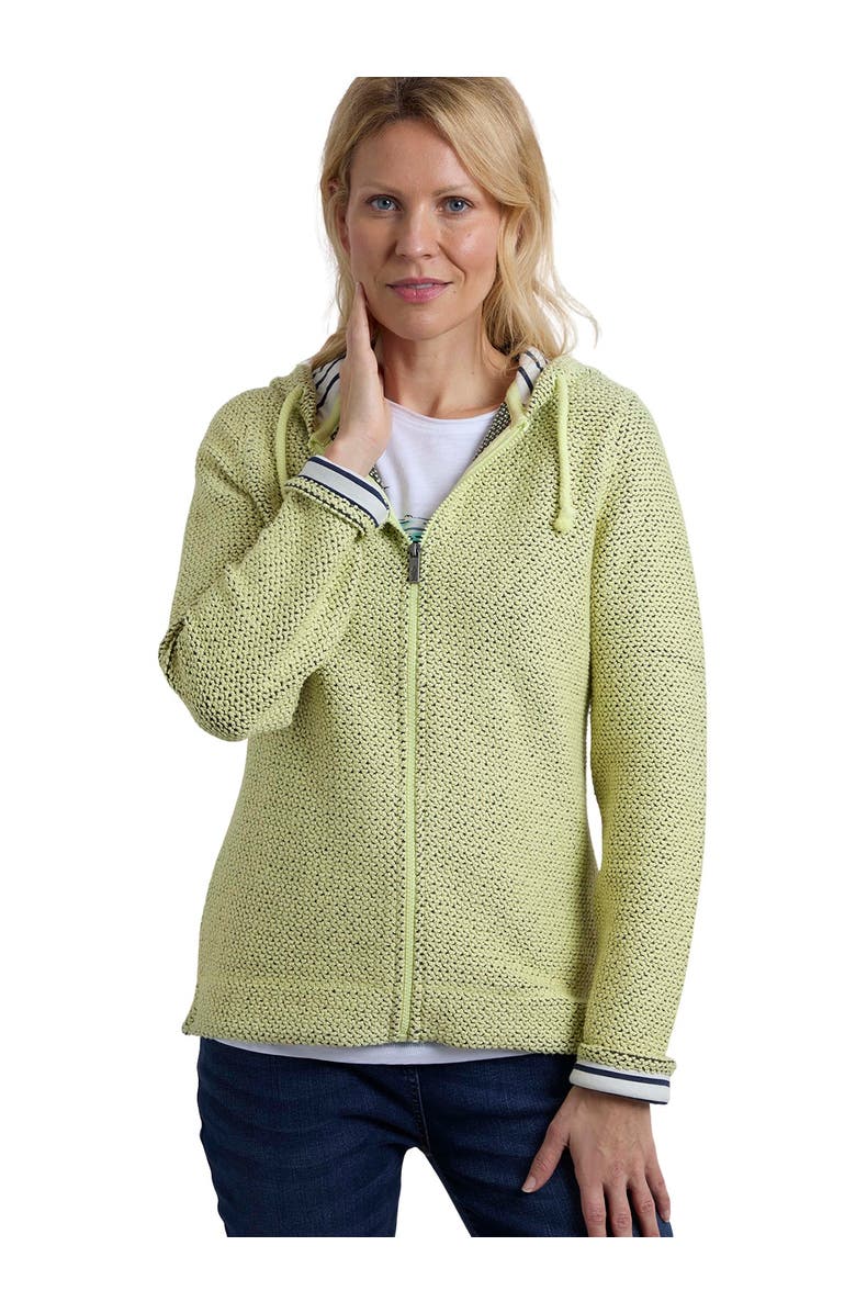 Weird Fish Chicoa Full Zip Macaroni Hoodie, Main, color, Celery