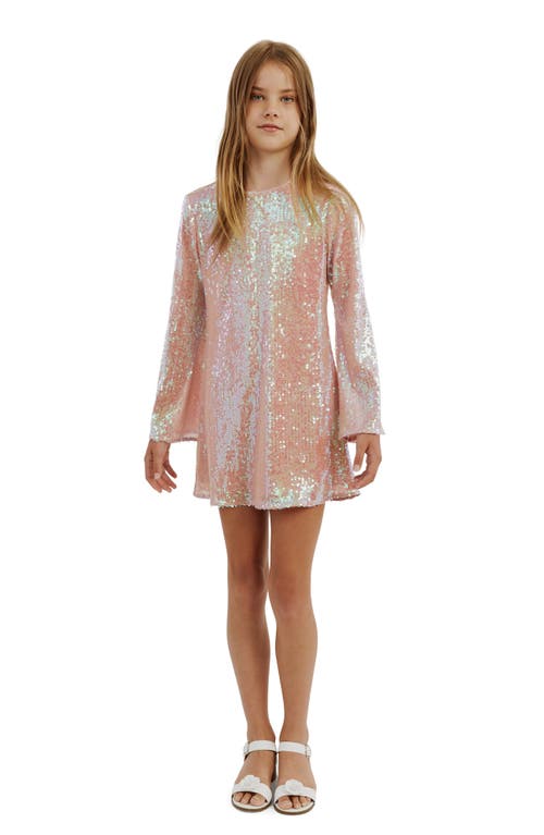 Shop Bardot Junior Kids Margot Sequin Long Sleeve Dress