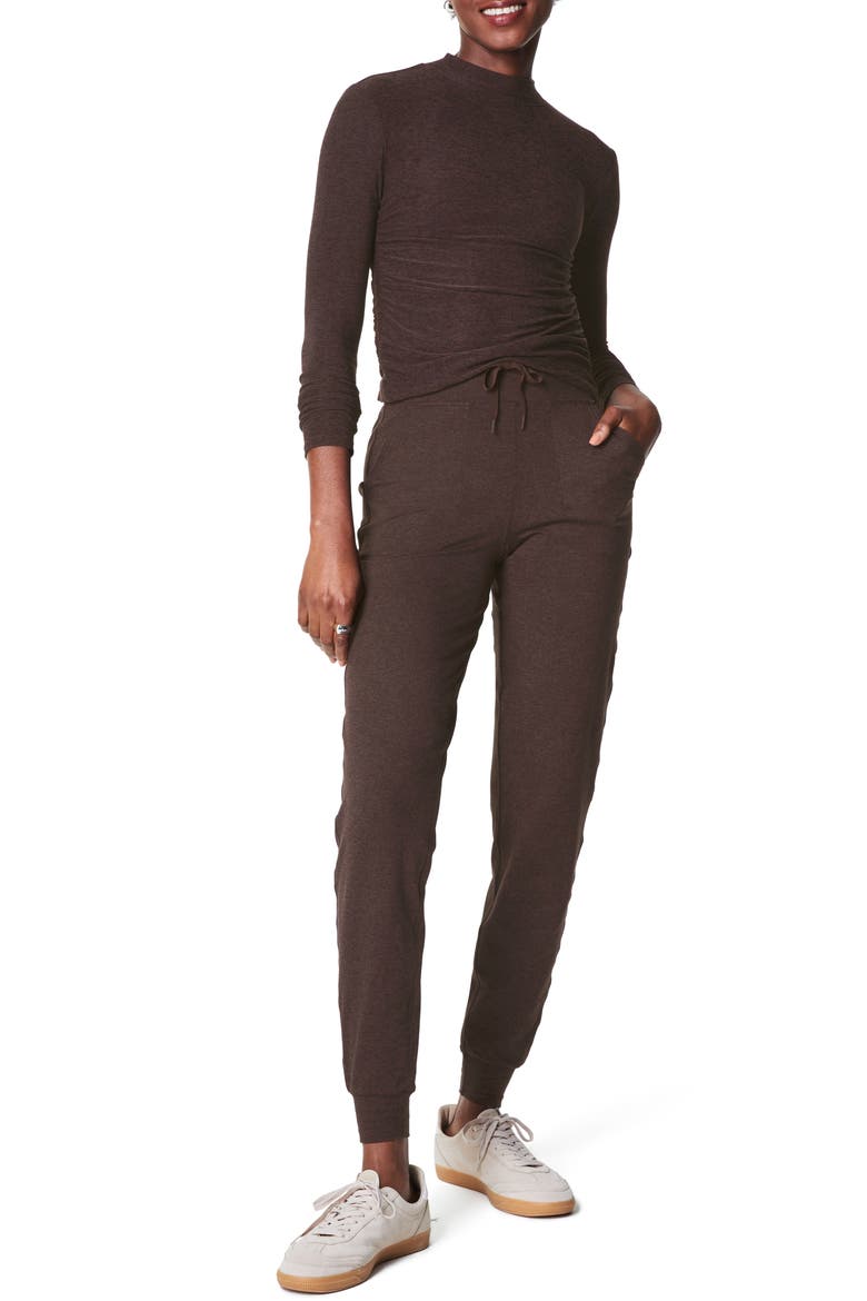 SPANXsmooth™ SoftStretch Slim Joggers, Alternate, color, TRUFFLE BROWN HEATHER