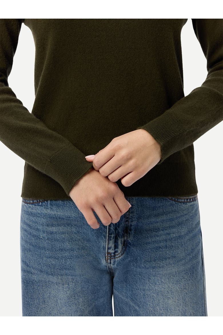 Timeless Cashmere Turtleneck Sweater, Alternate, color, avocado