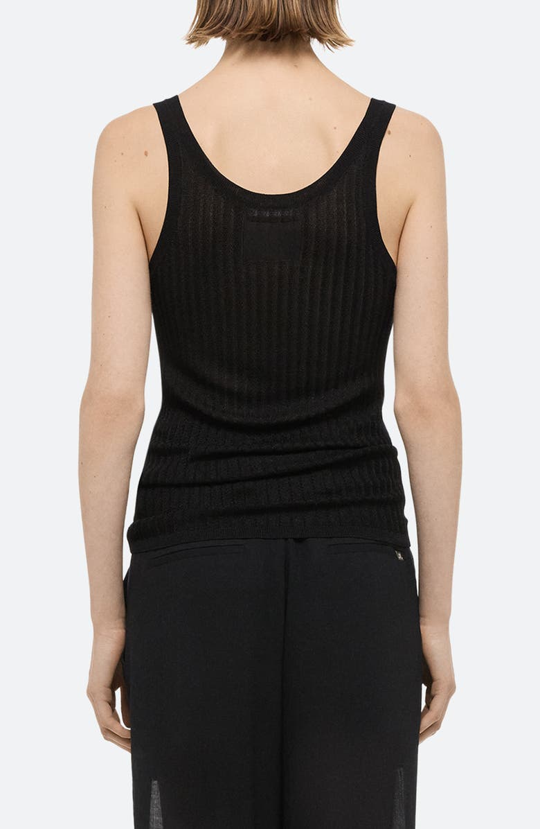 Helmut Lang Pointelle Tank, Alternate, color, Black - 001