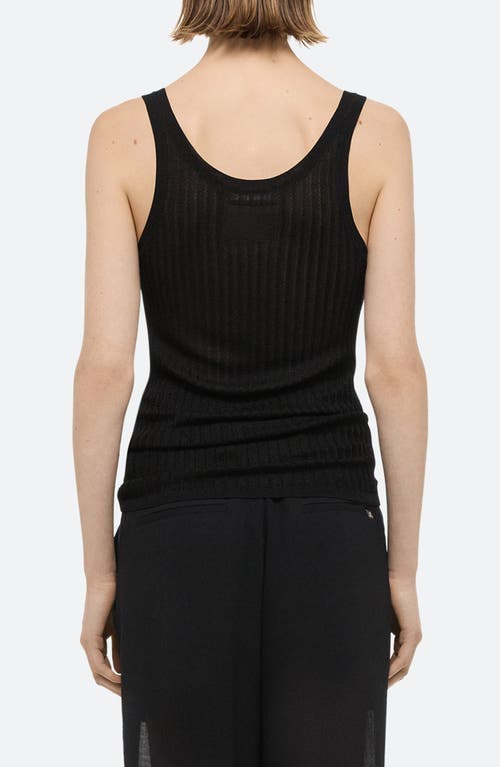Helmut Lang Pointelle Tank In Black - 001